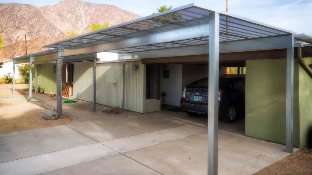 Custom Metal Carport Attached To House