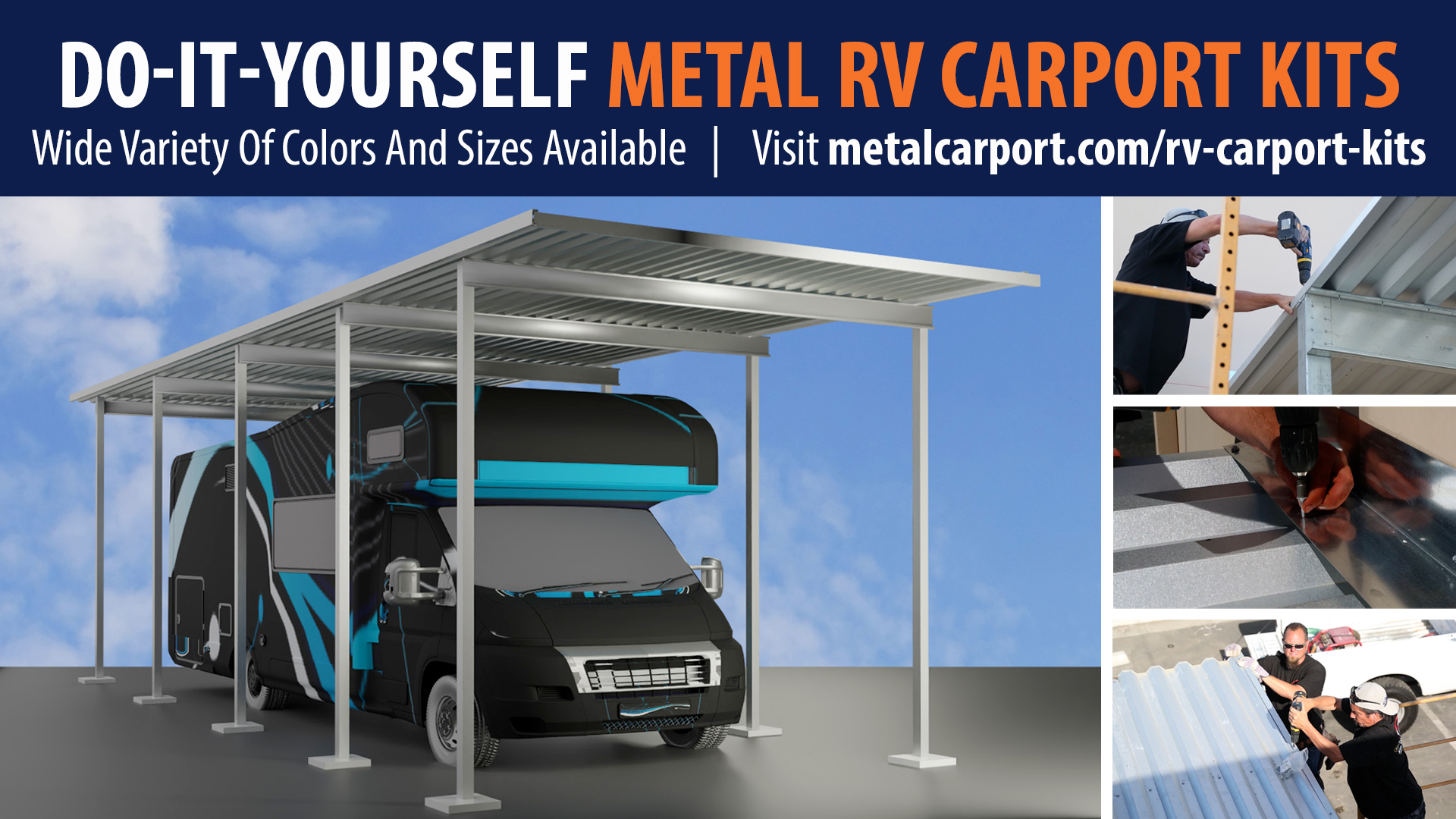 Do-It-Yourself Metal RV Carport Kits Web Banner 01